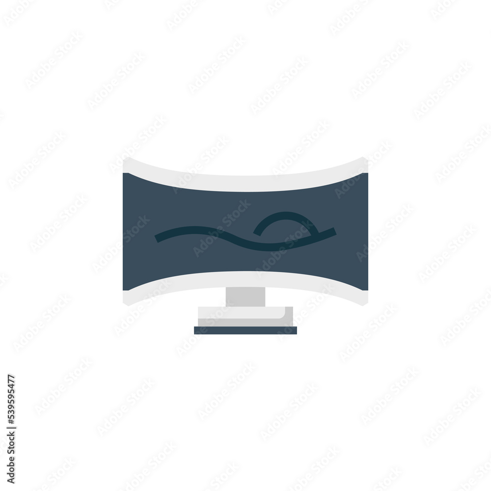 Poster monitor vector icon. computer component icon flat style. perfect use for logo, presentation, website