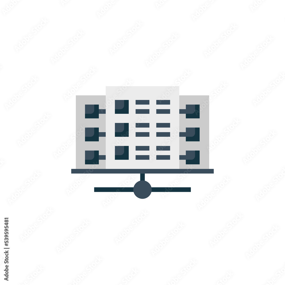 Poster server vector icon. computer component icon flat style. perfect use for logo, presentation, website,