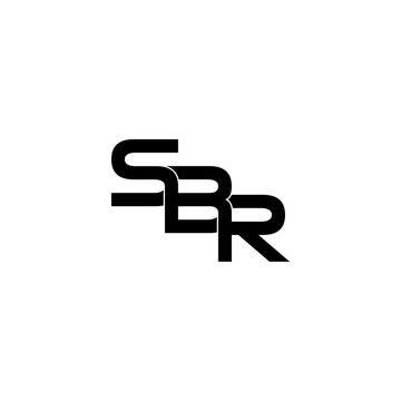 sbr lettering initial monogram logo design
