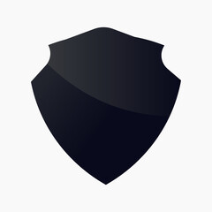 Black shield protection icon vector