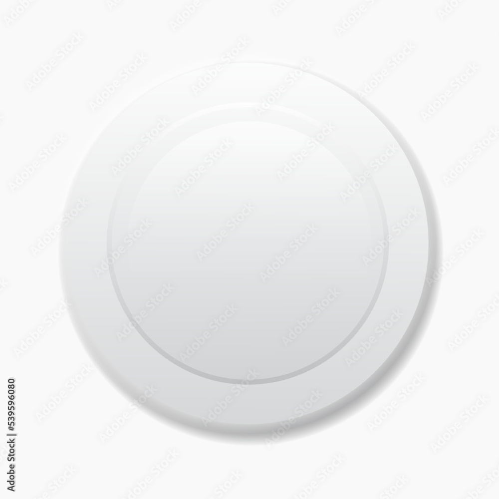 Poster white button element vector