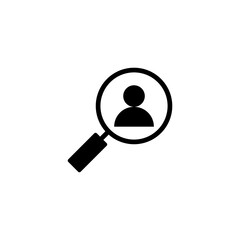 Hiring icon vector illustration. Search job vacancy sign and symbol. Human resources concept. Recruitment