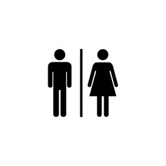 Toilet icon vector illustration. Girls and boys restrooms sign and symbol. bathroom sign. wc, lavatory