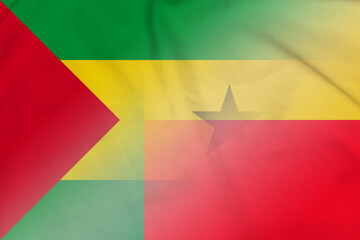 Sao Tome and Principe and Benin national flag transborder negotiation BEN STP