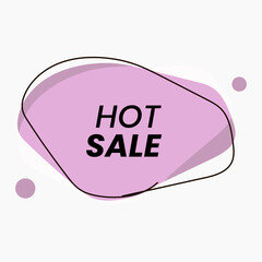 Hot sale, Sale tag banner with abstract liquid shape