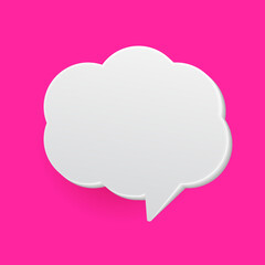 Hand drawn white blank speech bubble vector