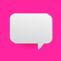 Hand drawn white blank speech bubble vector
