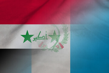 Iraq and Guatemala state flag international relations GTM IRQ