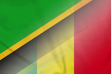 Tanzania and Mali political flag transborder contract MLI TZA