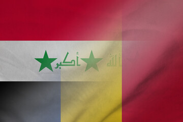 Iraq and Chad political flag international contract CHL IRQ