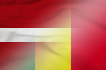 Latvia and Mali political flag international contract MLI LVA