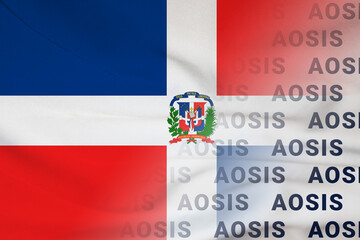 Dominican Republic flag AOSIS banner union
