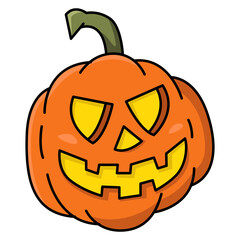Pumpkinhead illustration with transparent background PNG