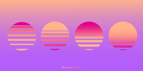 Vintage sun set retro. Summer vacation. Vector illustration. stock image.