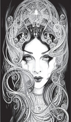 Demon girl graphic fantasy