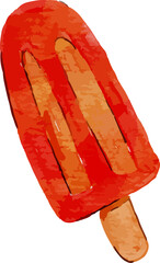 Popsicle Watercolor Illustration Clip Art