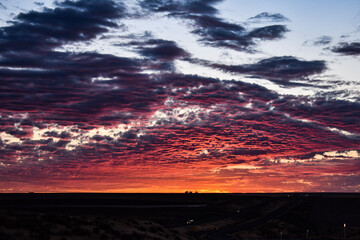 sunset in the mountains