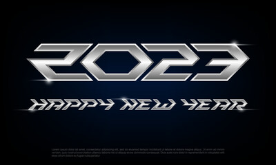 Modern creative happy new year logo 2023