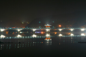 Wolyeonggyo Bridge at night in Andong South Korea