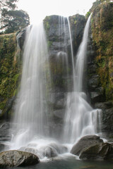 Fototapeta na wymiar Long exposure of a waterfall in rural Japan