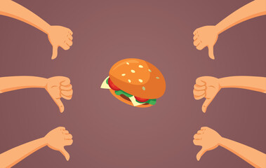 People Disliking Burger for Environmental Reasons Vector Illustration. Unhappy vegan activists protesting unethical meat consumpt

Funny indecisive sexy girl thinking about multiple love interests 
