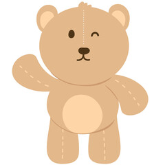 Obraz na płótnie Canvas Teddy Bear Cartoon Character