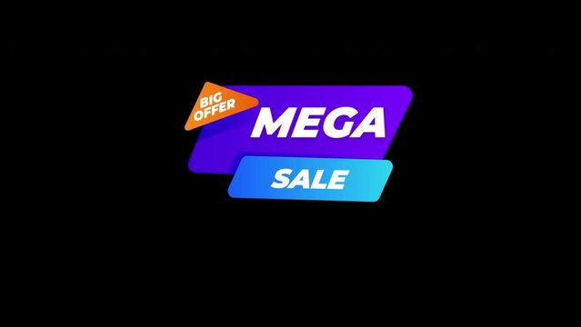 Black Friday sale mega sale sign banner for promo video. Sale badge. Special offer discount tags.big offer.