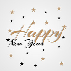 unique and simple happy new year design, happy new year 2023,banner, Holiday, poster, card and background design.