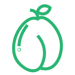 dessert diet food fruit healthy plum vegetable icon