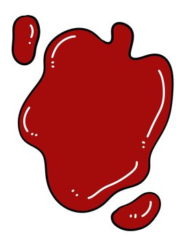 red boody cartoon on white background