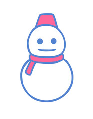 雪だるま、スノーマン、シンプル