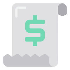 Fototapeta premium Invoice flat style icon