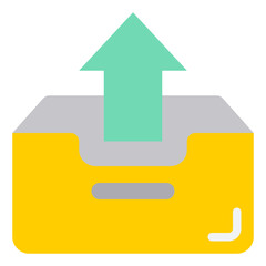 Outbox flat style icon
