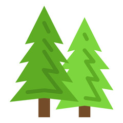 Trees flat style icon