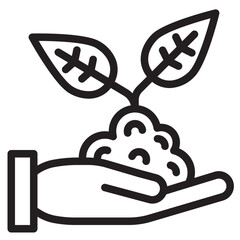 Plant outline style icon