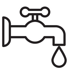 Water tab outline style icon