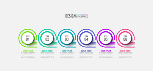 Presentation circle business infographic design template colorful