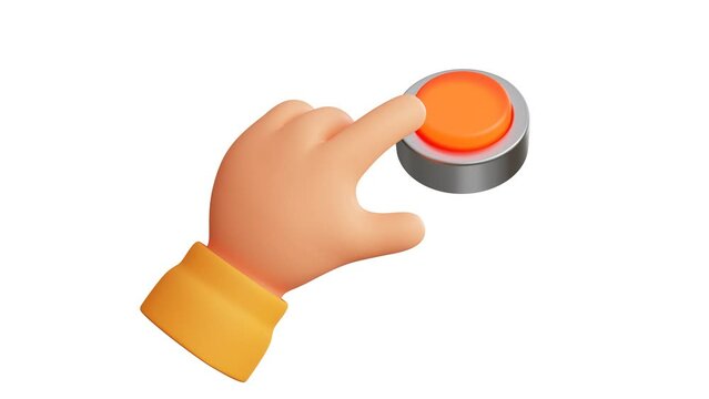 3d icon of a hand pressing the emergency button