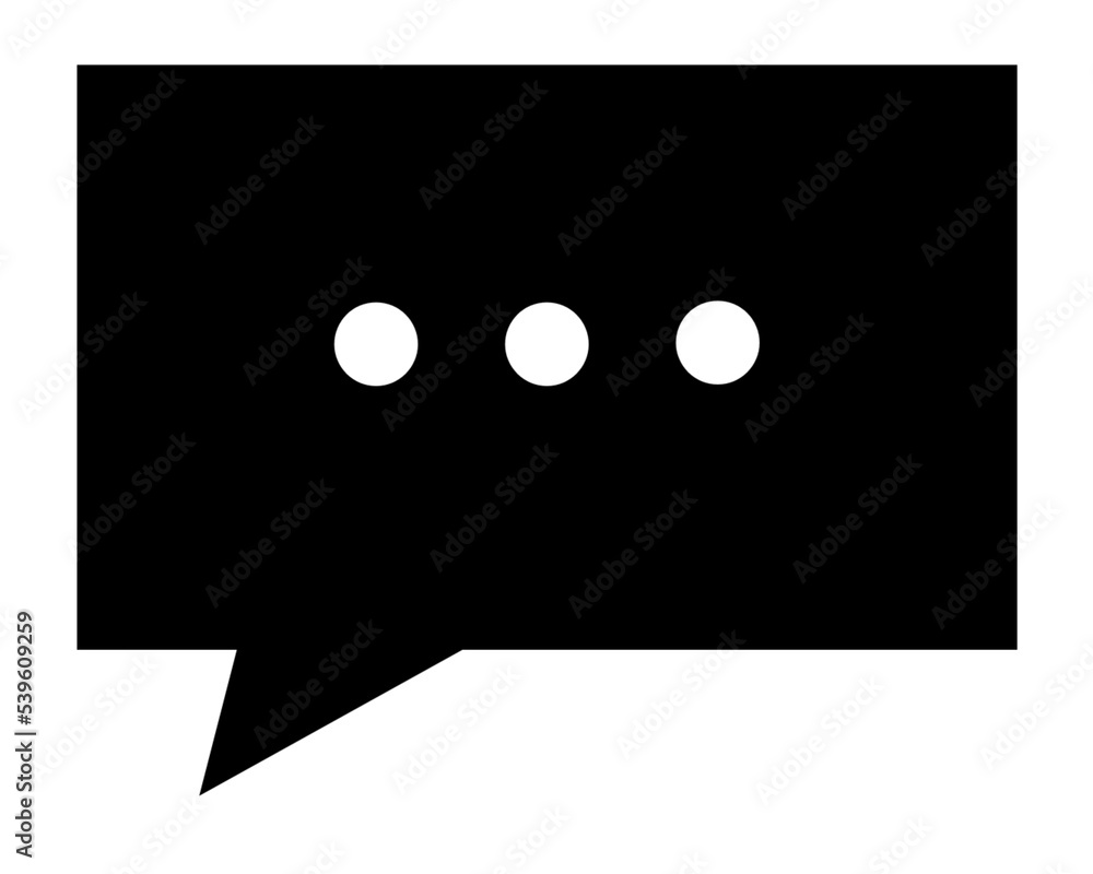 Wall mural black speech bubble sign icon 