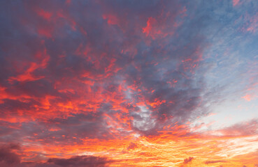 Fototapeta na wymiar Panorama sunset sky and cloud background