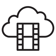 VDO cloud outline style icon