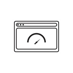 Full Speed Browsing icon design. Simple line Full Speed Browsing icon for templates, web design and infographics. vector illustration