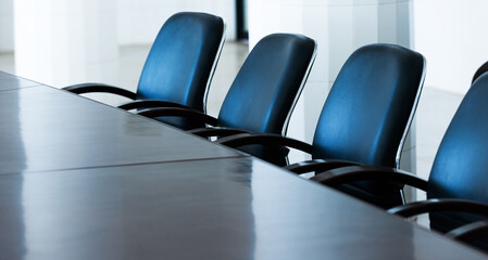 Empty interior of business conference room - obrazy, fototapety, plakaty