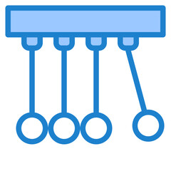 Newton  cradle blue style icon