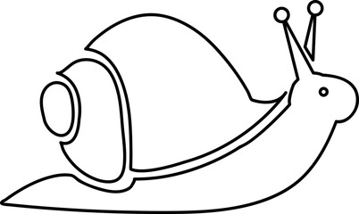 Snail icon isolated on white background. Simple flat snail shell vector pictogram..eps