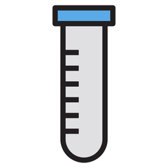 Test tube color line style icon