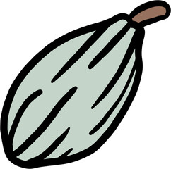 cacao fruit doodle drawing