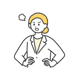 .医療従事者の表情とジェスチャーのイラスト素材