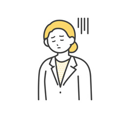 .医療従事者の表情とジェスチャーのイラスト素材