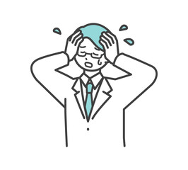 .医療従事者の表情とジェスチャーのイラスト素材